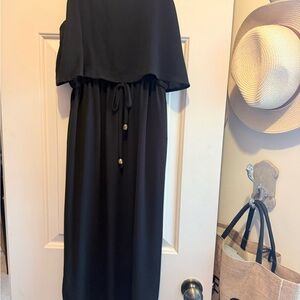 Black Strapless Off the Shoulder Sundress